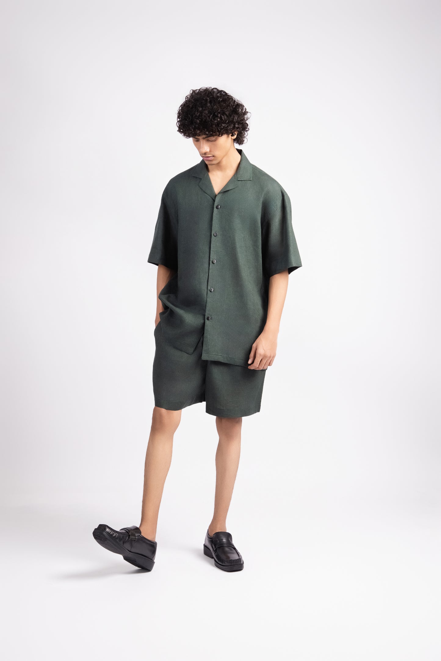 Linen Shirt - Evergreen