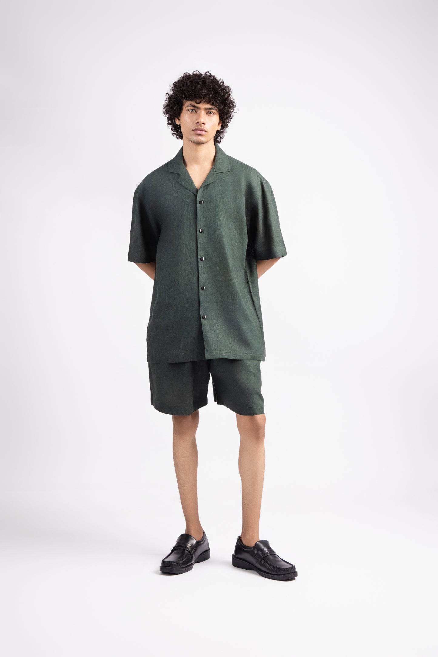 Linen Co-ord Set - Evergreen