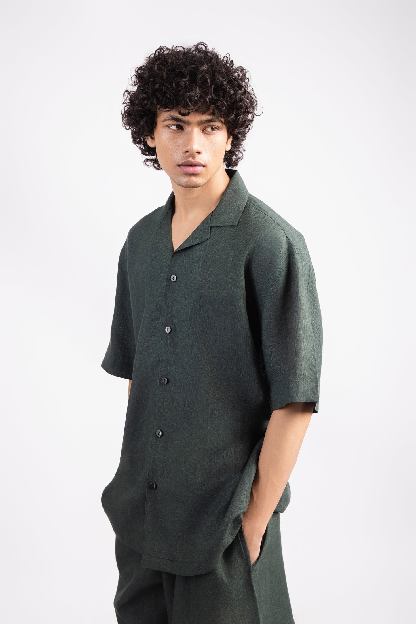 Linen Shirt - Evergreen