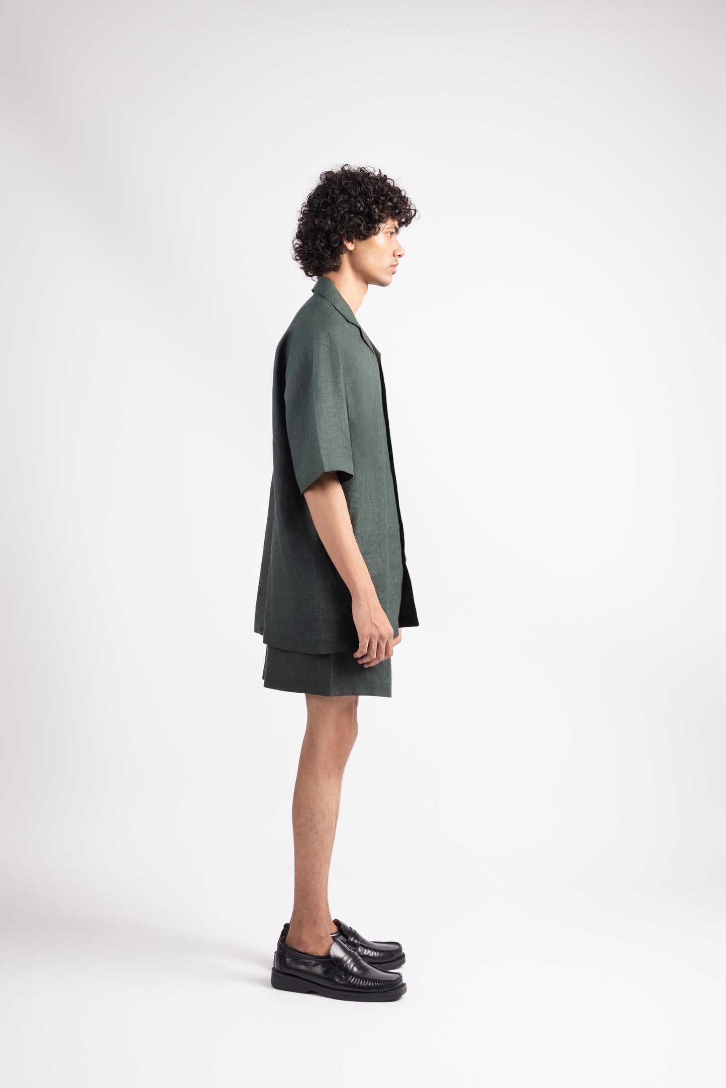 Linen Co-ord Set - Evergreen