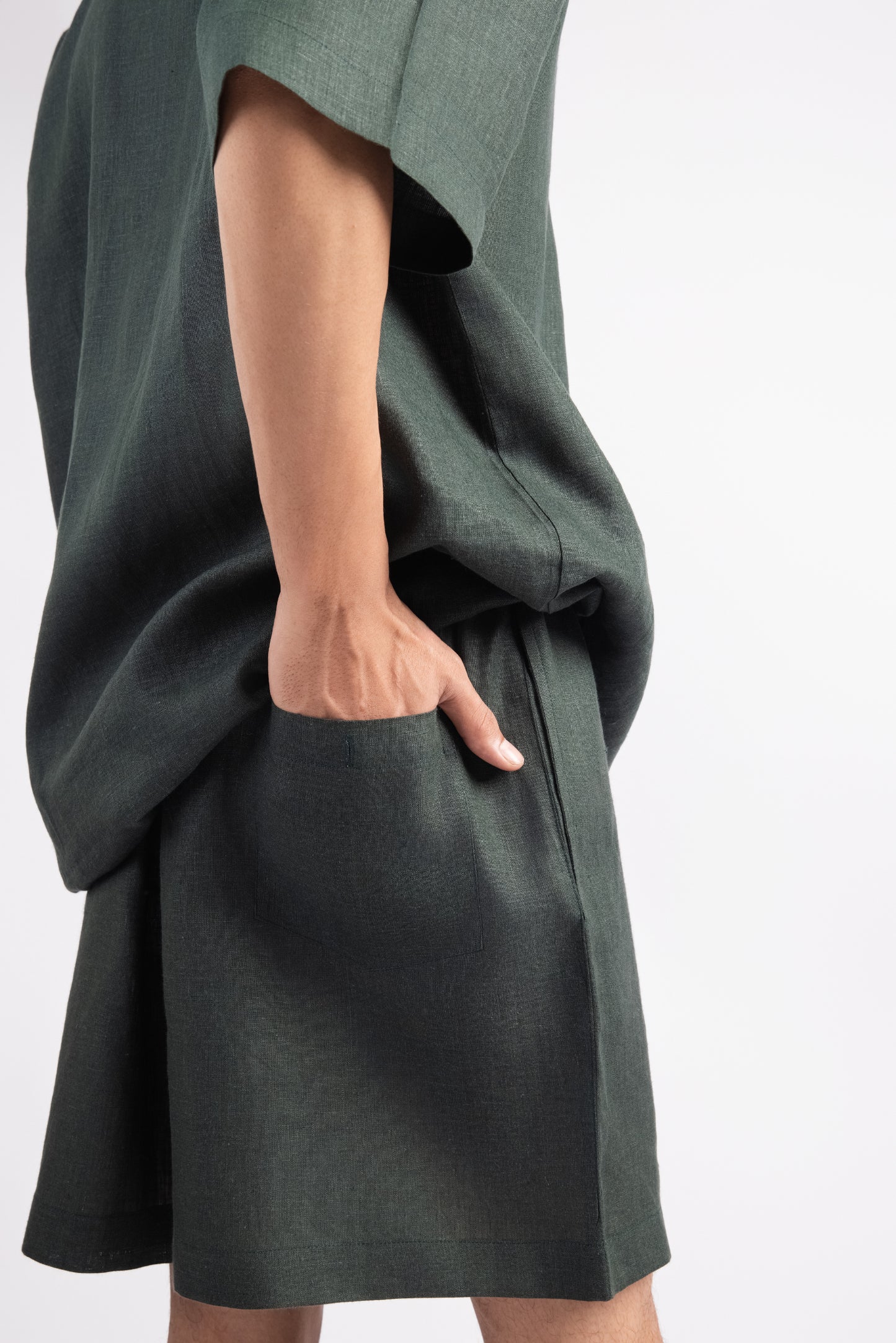 Linen Co-ord Set - Evergreen