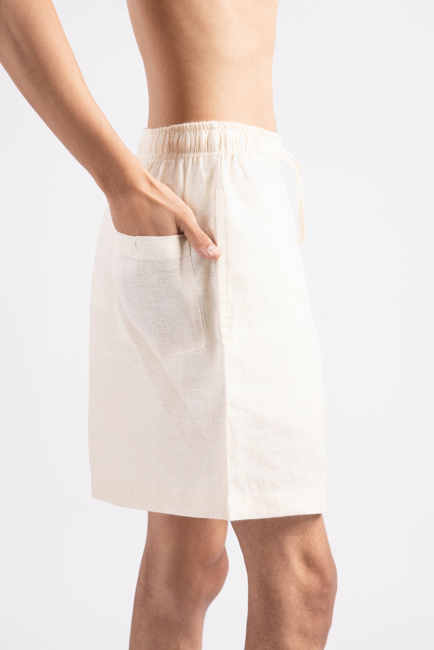 Linen Shorts - Cream
