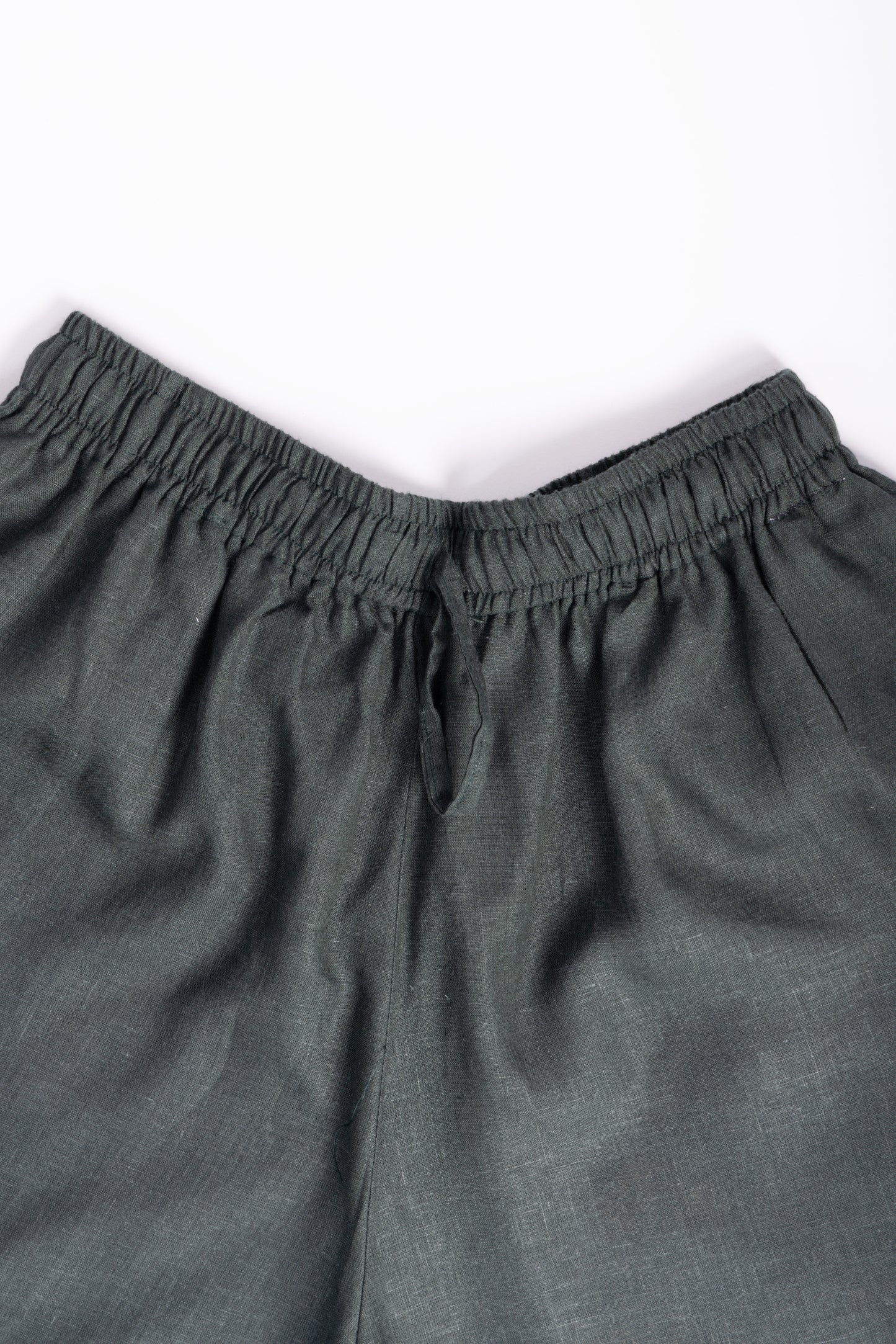 Linen Shorts - Evergreen