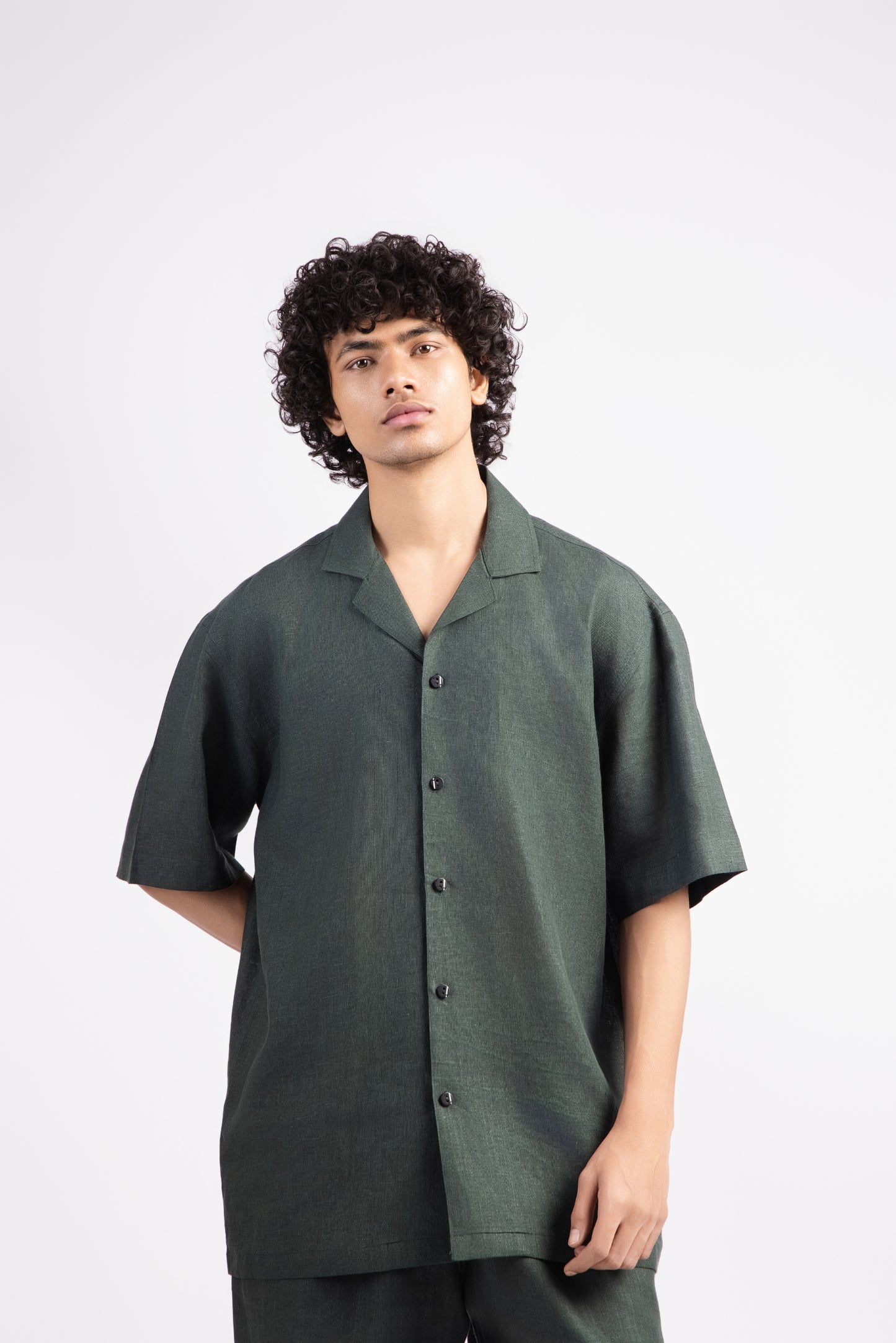 Linen Co-ord Set - Evergreen