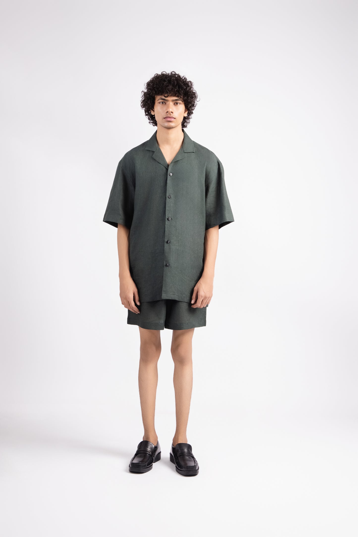 Linen Co-ord Set - Evergreen
