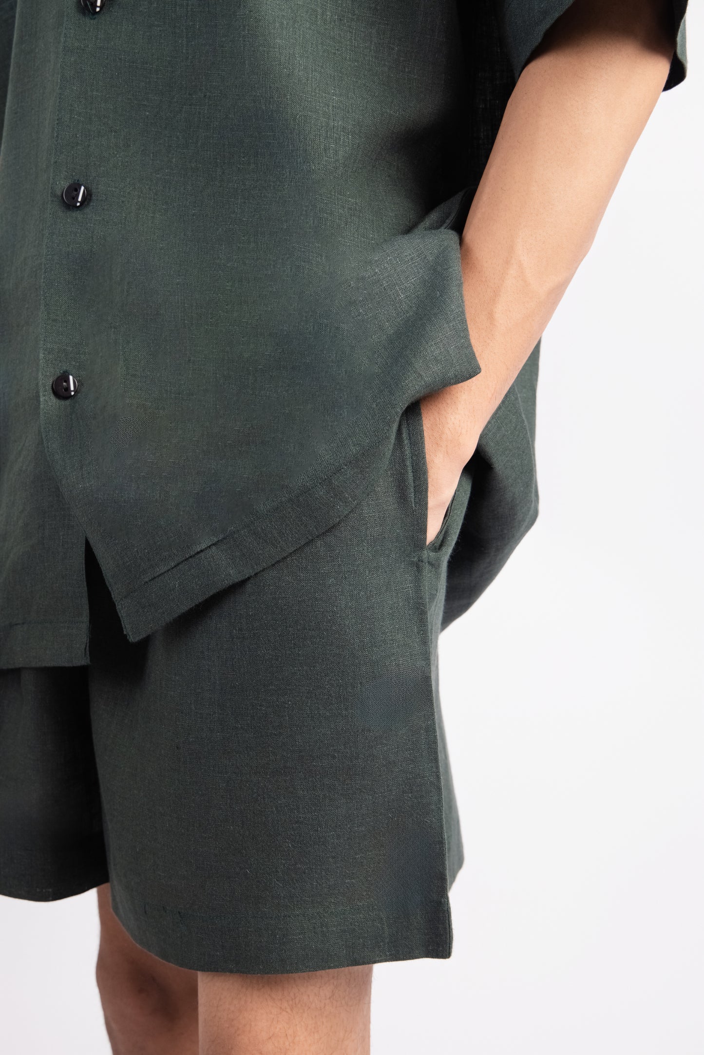Linen Co-ord Set - Evergreen