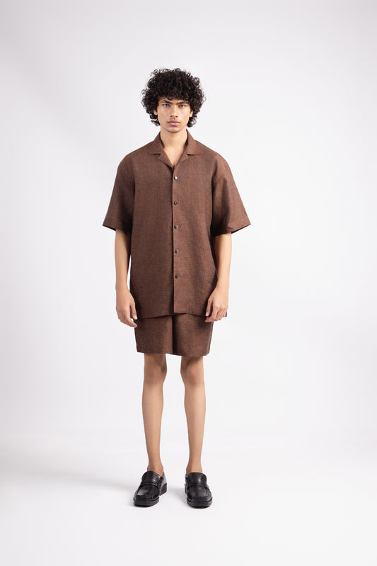 Linen Co-ord Set - Chestnut
