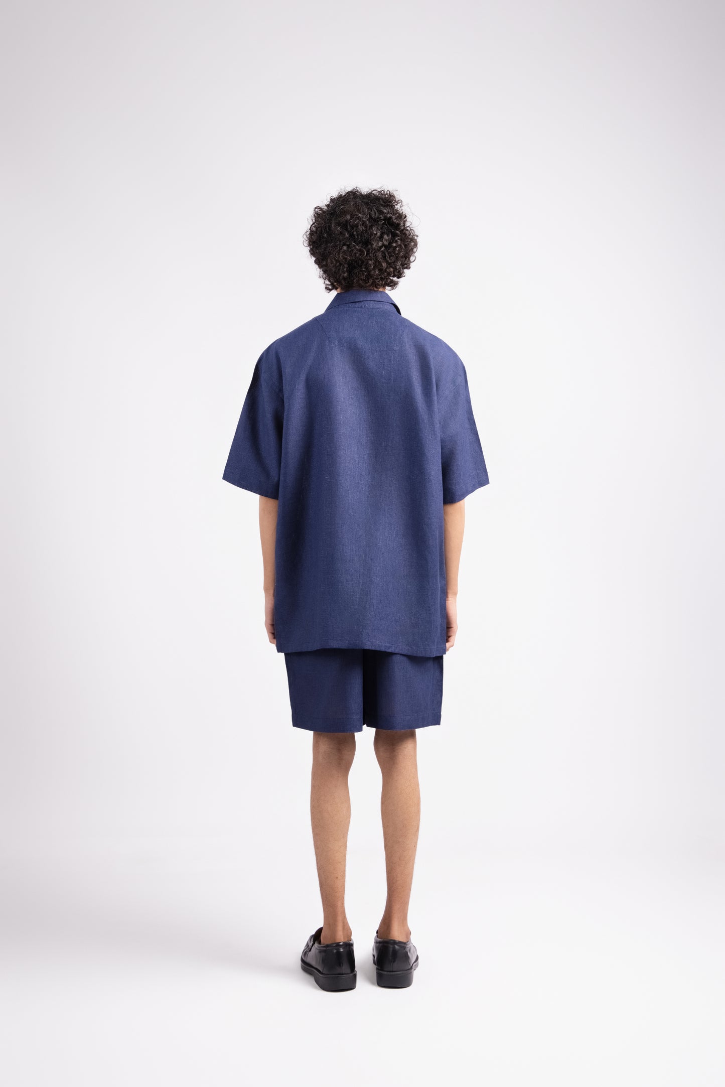 Linen Co-ord Set - Navy