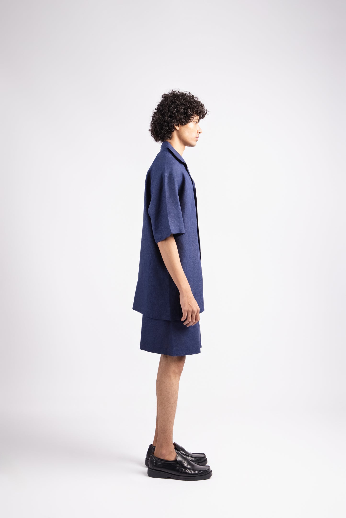 Linen Co-ord Set - Navy