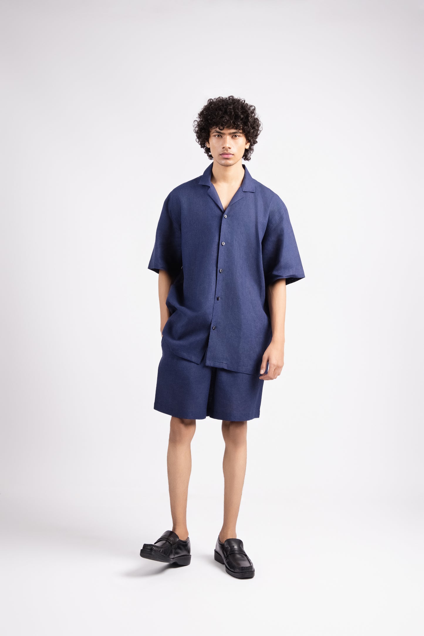 Linen Shirt - Navy