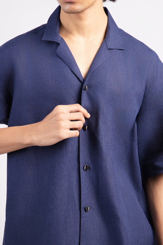 Linen Shirt - Navy