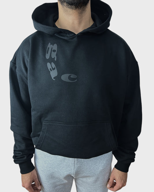 LOGO HOODIE IN BLACK
