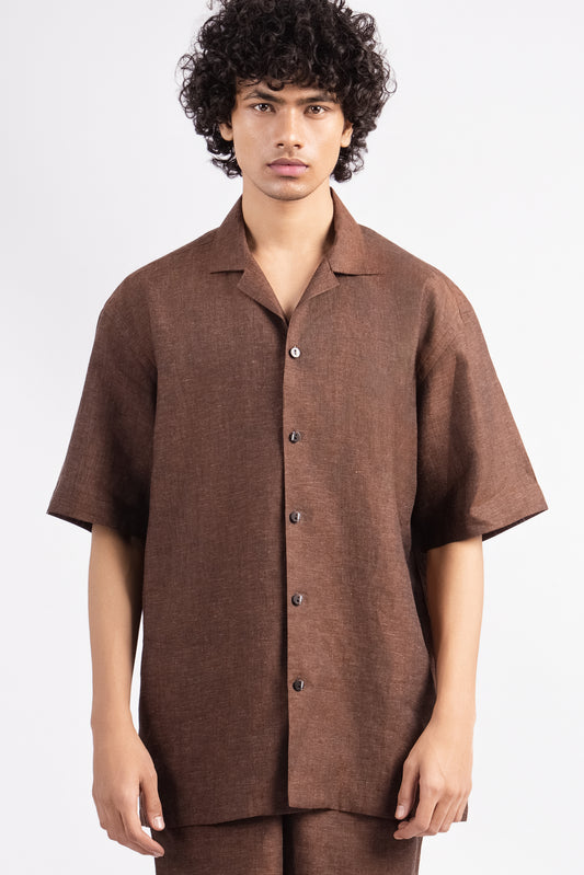 Linen Shirt - Chestnut